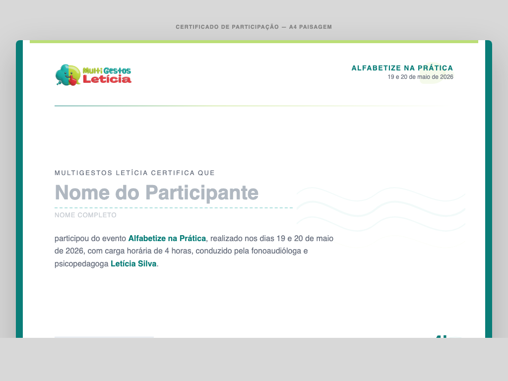 Certificado de participação
